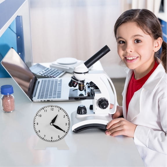 YOSADIER Clock Models Silver Plastic for Teaching Use and Eye-Hand Coordination