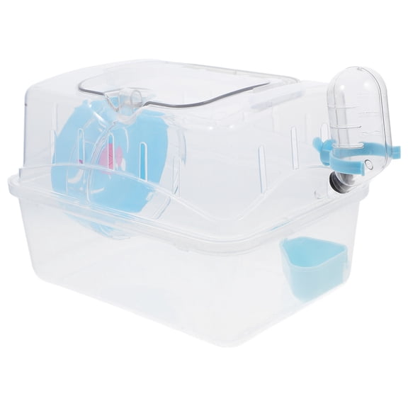 YOSADIER Clear Plastic Hamster Cage with Escape Prevention, Small Animal Habitat, 1 Set