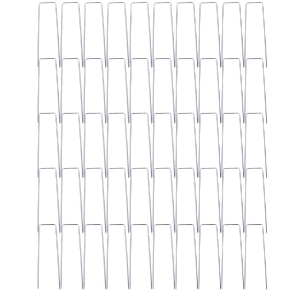 YOSADIER U Shaped Ground Nail Kit 50Pcs Metal for Landscaping and Daily Use in Gardens