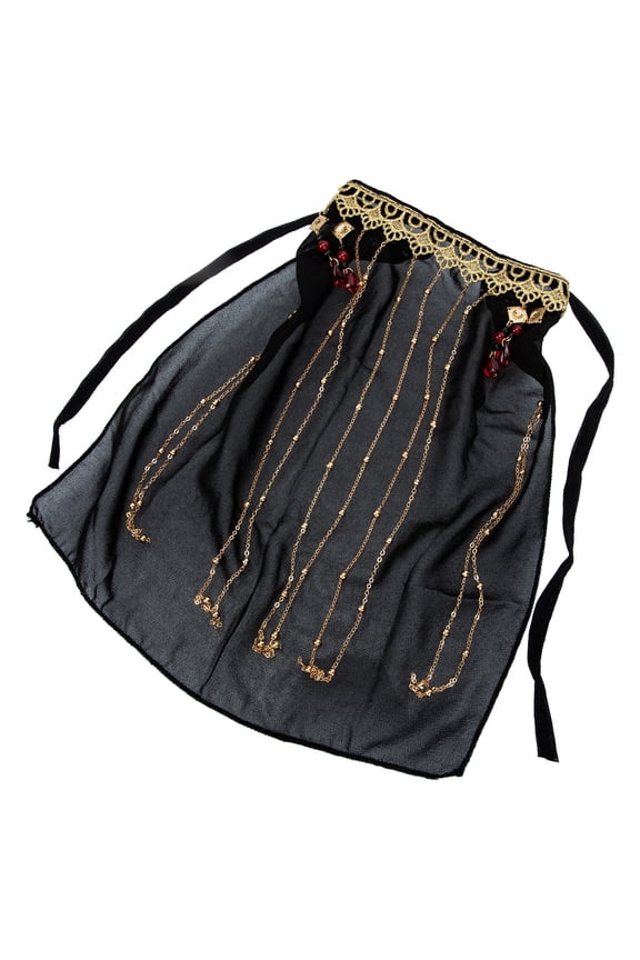 Veils for Women 1Pcs Retro Black Cloth Face Cover Photo Shoot Women