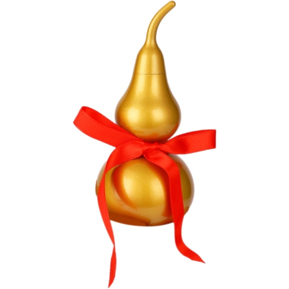 YOSADIER Brass Gourd Home Decor Ornament with Elegant Golden Finish and Sturdy Stable Base for Stylish Interior
