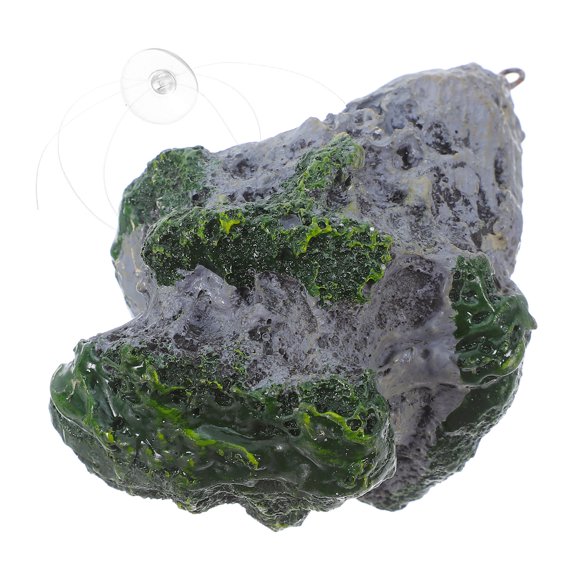 YOSADIER Wear Resistant Aquarium Decor Floating Stone Decoration Green Resin 1Pcs