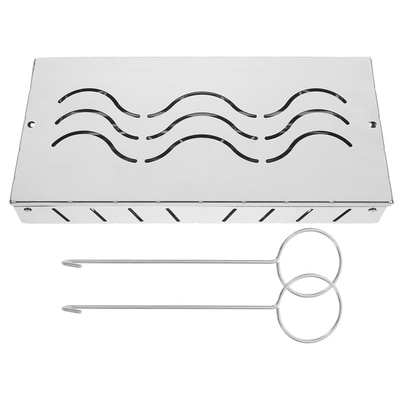 YOSADIER White Bbq Wood Chip Smoking Box for Meat Fish and Vegetable Outdoor Cooking