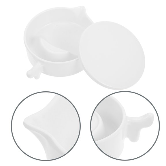 YOSADIER White Multifunctional Calligraphy Ink Tray with Lid for Painting and Ink Grinding