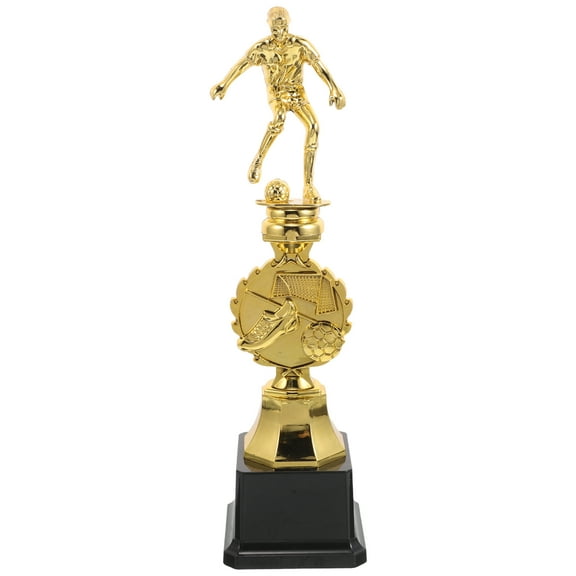YOSADIER Versatile Golden Plastic Football Trophy for Sports Winners and Award Recognition