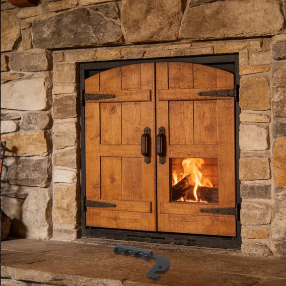 YOSADIER Wood Stove Front Door Handle Black High Temperature Resistant Heating Boiler Part