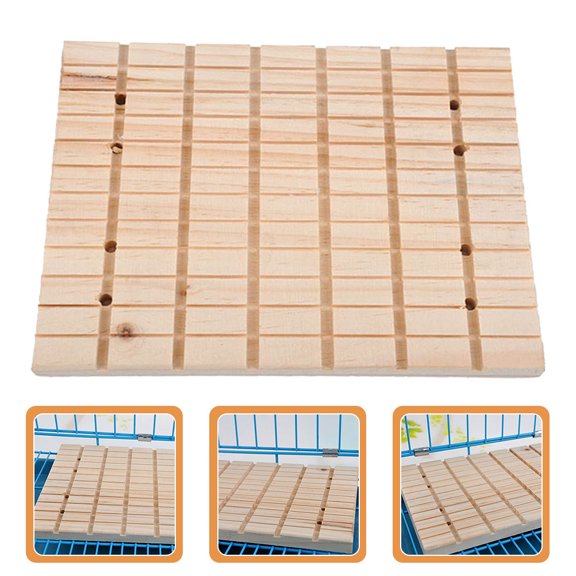 YOSADIER Yellow Wooden Scratching Plate for Rabbits and Small Pets Durable Pet Accessory