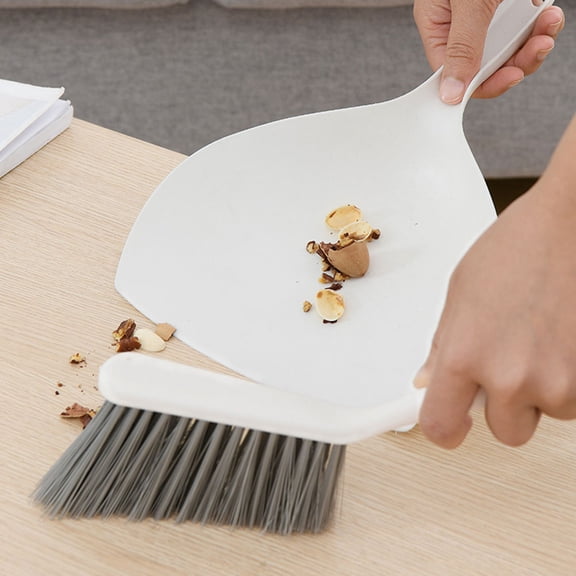 YOSADIER Desktop Dustpan and Broom Set for Hair and Debris Removal, PP Material, Compact Cleaning Tool, 1 Set