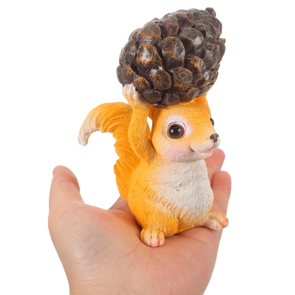 YOSADIER Squirrel Statue for Garden Themed Party Decoration Multi Resin for Homeowners 1Pack