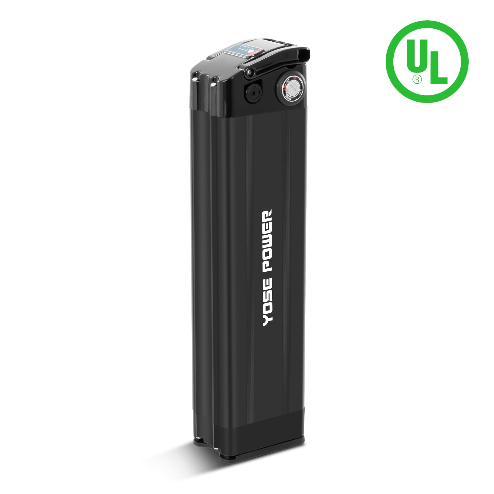 YOSE POWER 48V 15AH Lithium Ebike Battery Seat Tube 250W 350W 500W 750W 1000W Bicycle Electric Bike Battery with Charger 2Pins Discharge Port 30A BMS Silverfish E Bike Batteries