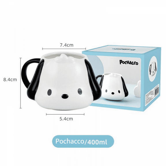 YOSENING 400ml/13Oz Cute Sanrio Ceramic Mug - Large Capacity Anime-Style Coffee Cup with Comfort Handle QQH624-1981