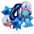 thumbnail image 1 of YOSENING 6PCS Cute Cartoon Stitch Birthday Foil Balloons for Girls, Baby Shower, Kids Party Decor QQH624-3041, 1 of 7