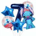 thumbnail image 1 of YOSENING 6PCS Cute Cartoon Stitch Birthday Foil Balloons for Girls, Baby Shower, Kids Party Decor QQH624-3044, 1 of 7