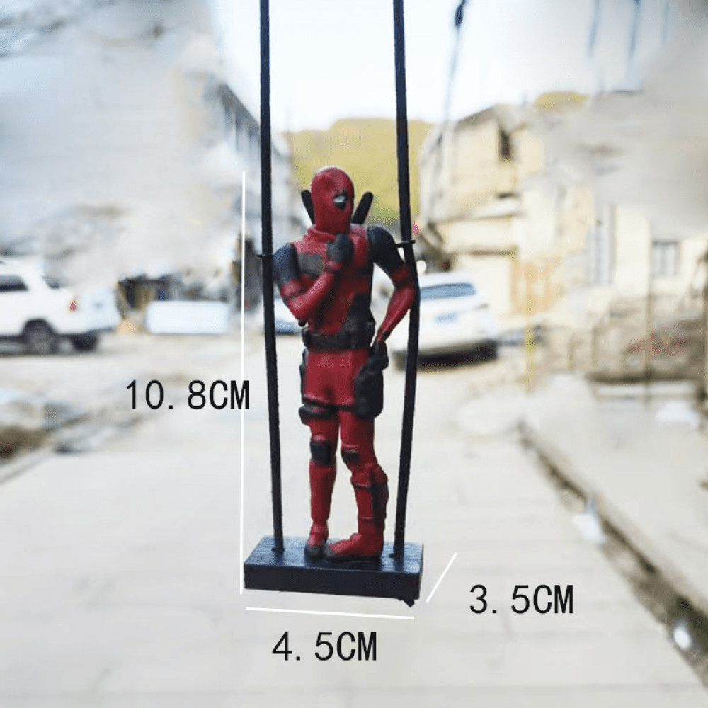 YOSENING Cartoon Deadpool Car Rearview Mirror Charm - Cute Auto ...