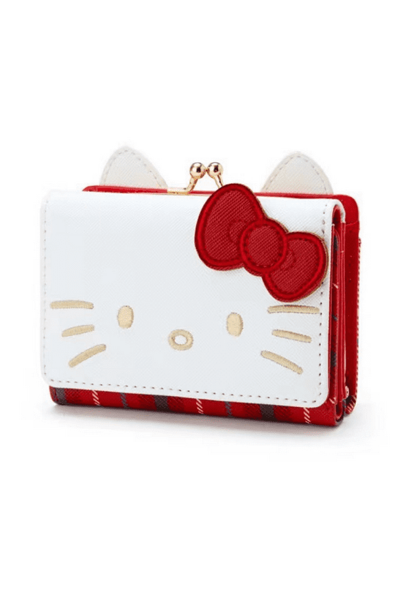 YOSENING Cute Cartoon Hello Kitty PU Leather Wallet, Zipper Card Holder with Clip, Compact & Stylish QQH624-1438