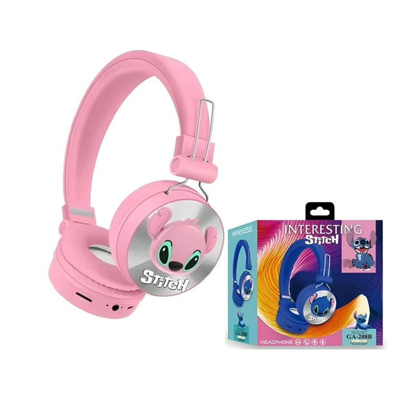 YOSENING Cute Cartoon Stitch Wireless Bluetooth Headphones with Microphone - Stylish Stereo Earphones, Fashionable Gift for Teens & Adults QQH624-2934