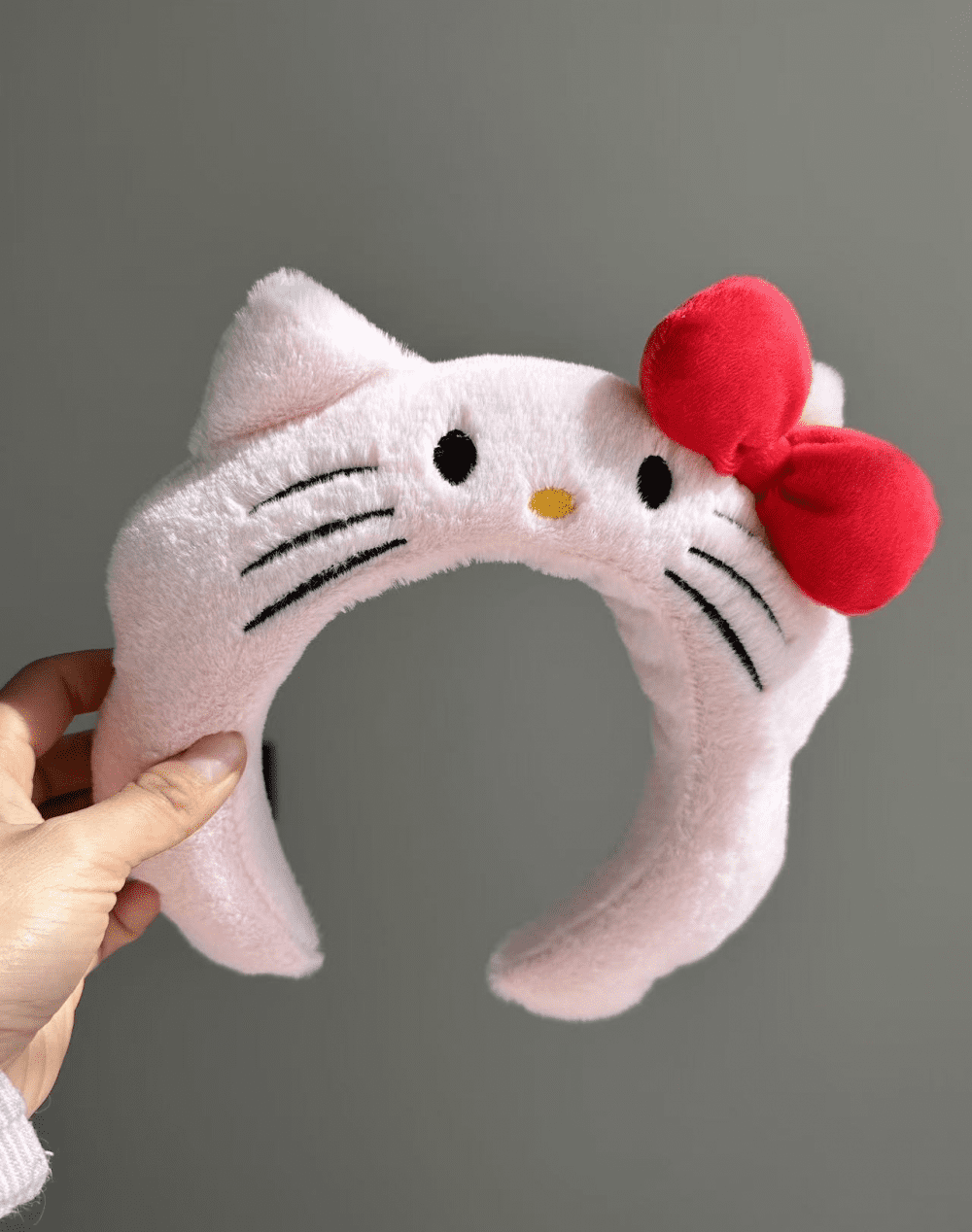YOSENING Hello Kitty Cartoon Cat Plush Headband Soft Washable