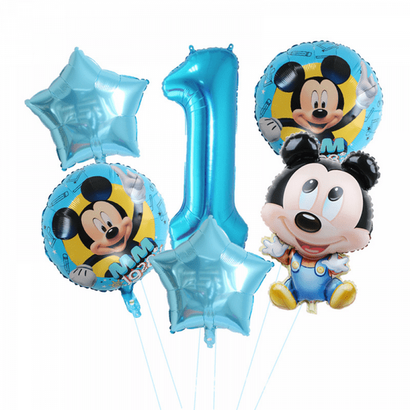 YOSENING Mickey_Mouse Foil Balloon Set - 6-Piece Birthday Party Decor Kit for Boys & Girls QQH624-1590