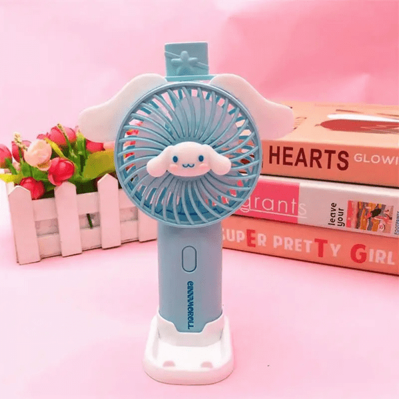 YOSENING Mini Cartoon Sanrio USB Desk Fan - Portable Cute Personal Fan for Kids, Students & Home Use QQH624-1887