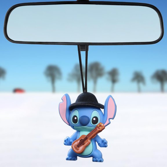 YOSENING Stitch Car Swing Ornament, Decoration, Mirror Hanging Interior Accessories, for Car Rear View Mirror(4Pcs) SD621-085