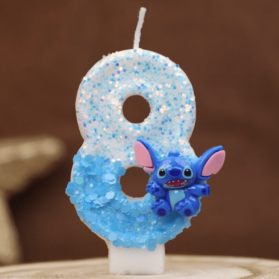 YOSENING Stitch Number Birthday Candles - Cartoon Colour Changing Cake Decorations for Kids’ Parties, Fun Designs Birthday Party Decorations SD621-011