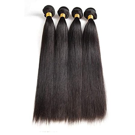 YOSICL Peruvian Straight Hair Bundles Virgin Unprocessed Human Hair Weave Extensions 100g/pc 16 Inches 1PC