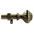 thumbnail image 1 of YOSITiuu 1-inch Diameter Doorknob Adjustable Single Drapery Curtain Rod, 28-inch to -inch, Antique Brass, 1 of 2