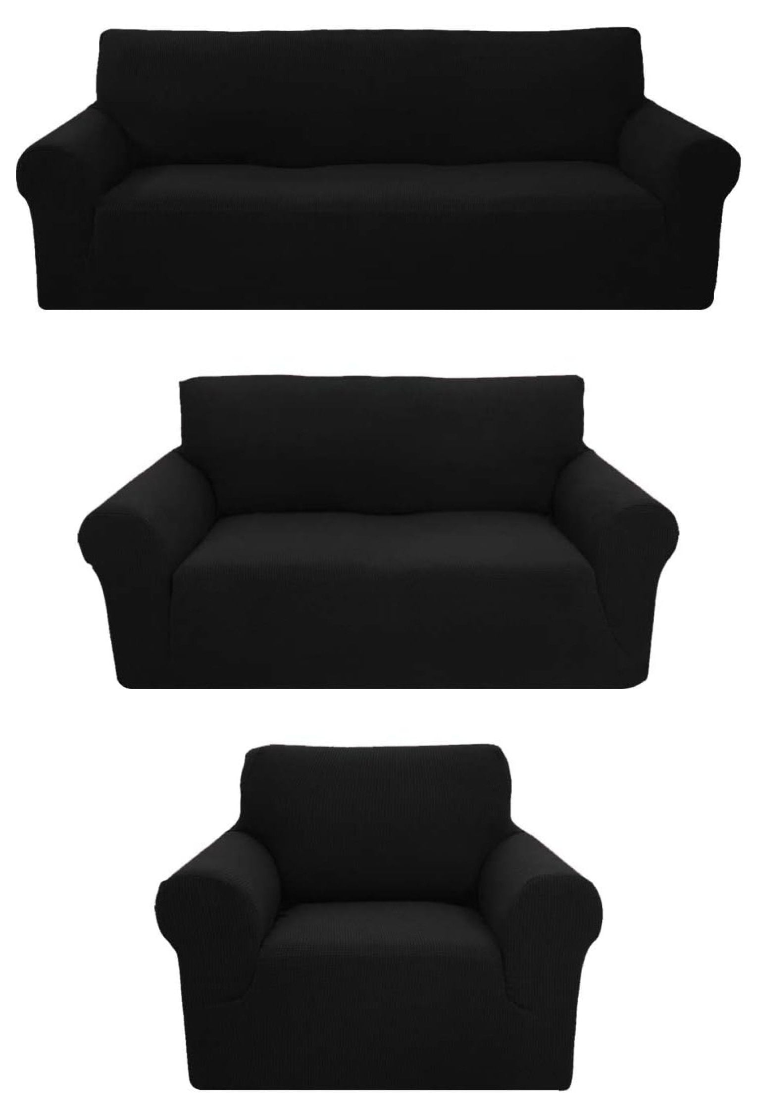 YOSITiuu 3-Piece Couch Cover Set, Sofa, Loveseat, and Arm Chair ...