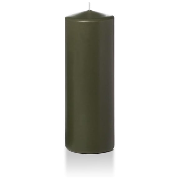 YOSITiuu 3" x 8" Olive Round Pillar Candles - 3 per Pack