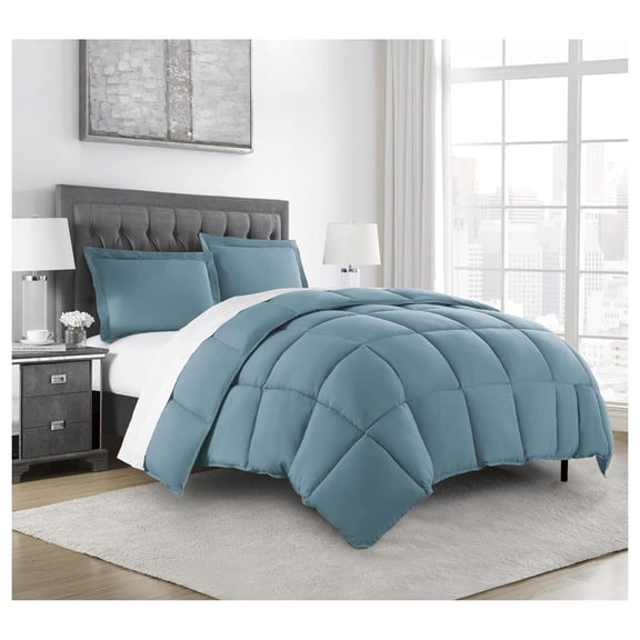 YOSITiuu China Blue Down Alternative Comforter Oversized Queen - 3-Piece Lightweight Comforter Set - All Microfiber Comforter Duvet Insert with Corner Tabs