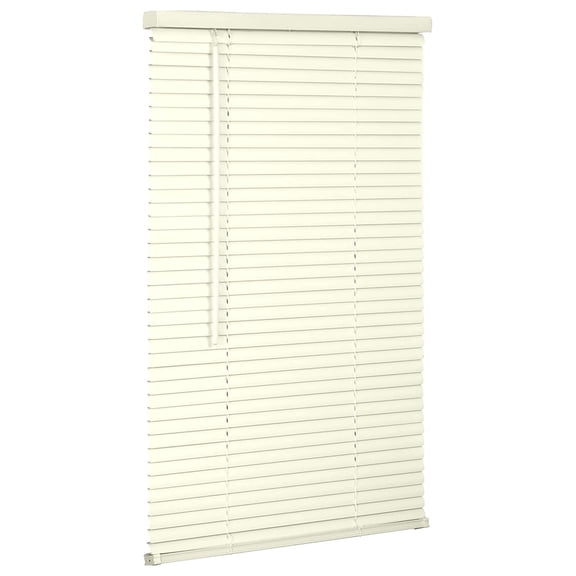 YOSITiuu Cordless 1" Vinyl Mini Blind 34.5" Wide x 72" Long, Alabaster (MLX34572AL)