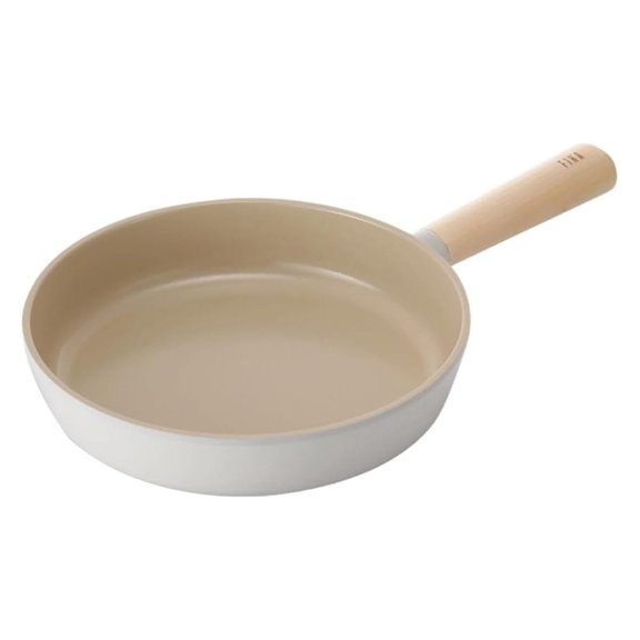 YOSITiuu FIKA 11inch 28cm Ivory IH Frypan, Impact Inductiion Heating