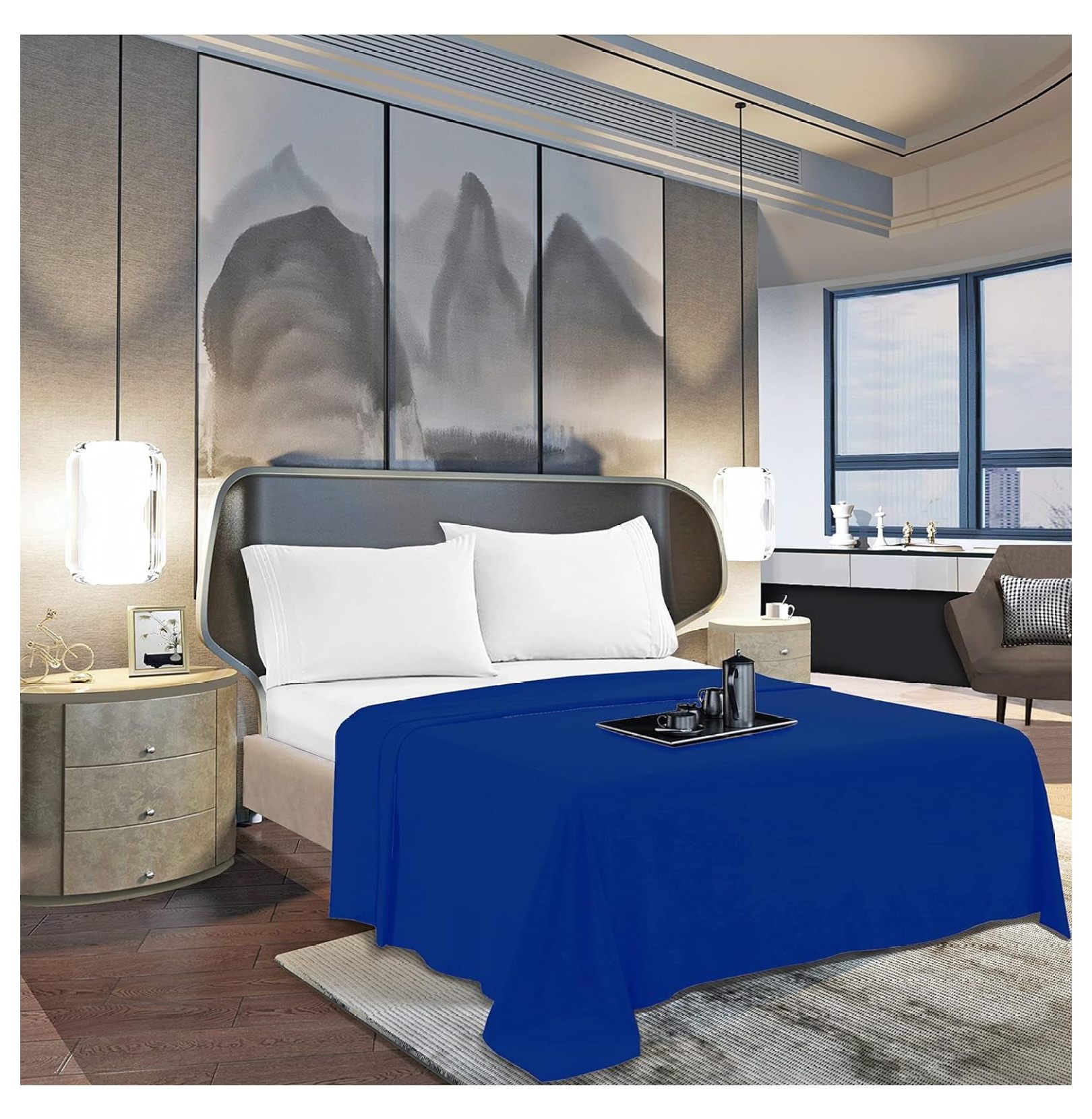 YOSITiuu Full Flat Sheet Hotel Luxury 1800 Premier Cooling Bedding