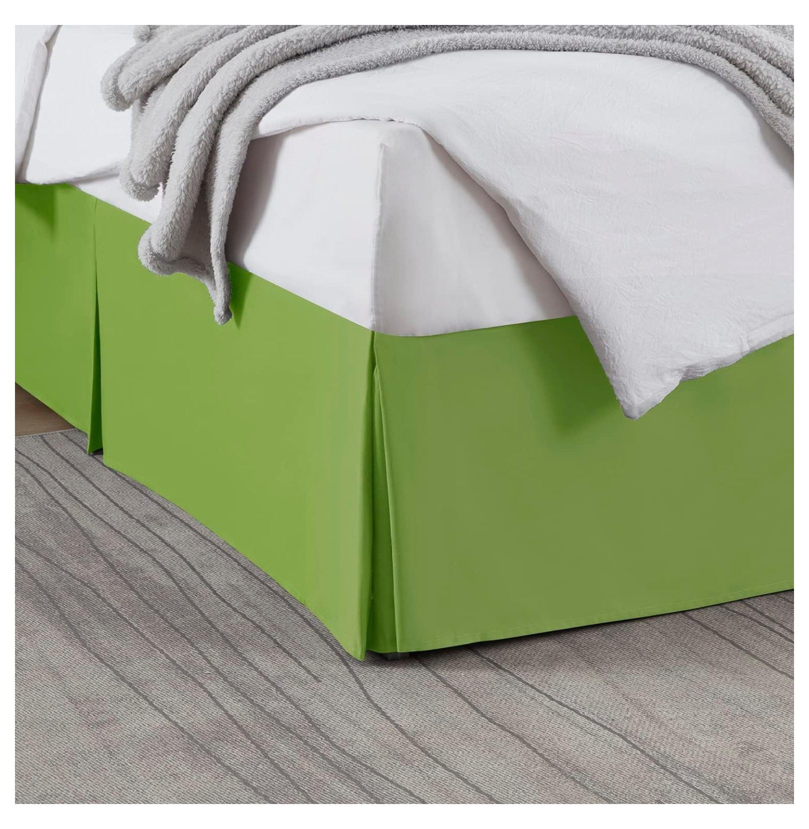 YOSITiuu Garden Green Full XL Bed Skirt Full XL Size Bed Skirt 14