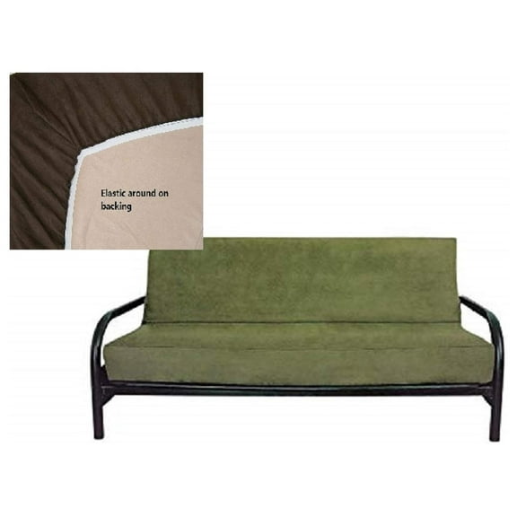 YOSITiuu Green Easy Fit Fitted Futon Cover | Bonded Micro-Suede Slipcover | Sofa and Day Bed Elastic Mattress Cover | Machine-Washable No-Slip Couch Protector | Fits Queen-Sized Bed (60x80)