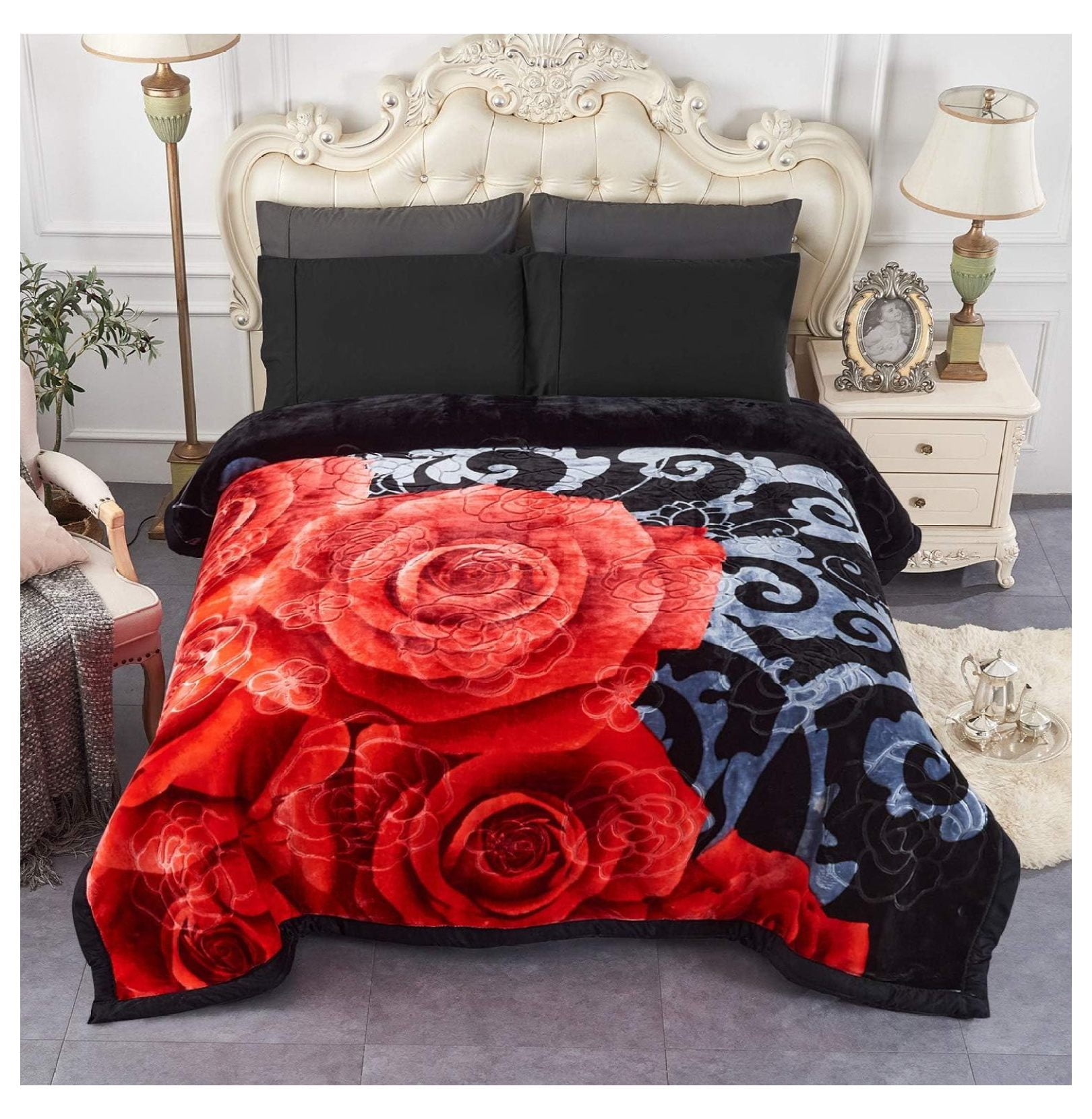 YOSITiuu Heavy Fleece Blanket, Plush Velvet Korean Mink Blanket Queen