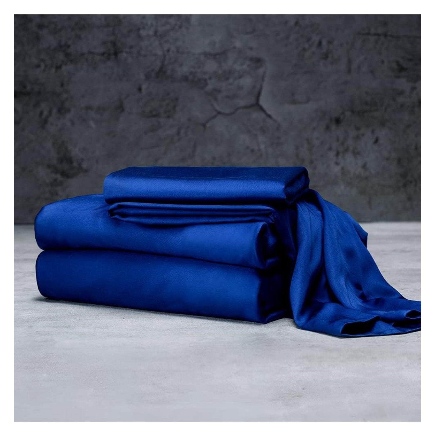 YOSITiuu Luxury Sheet Set 100 Rayon (Viscose) from Bamboo Full Size Sapphire Deep