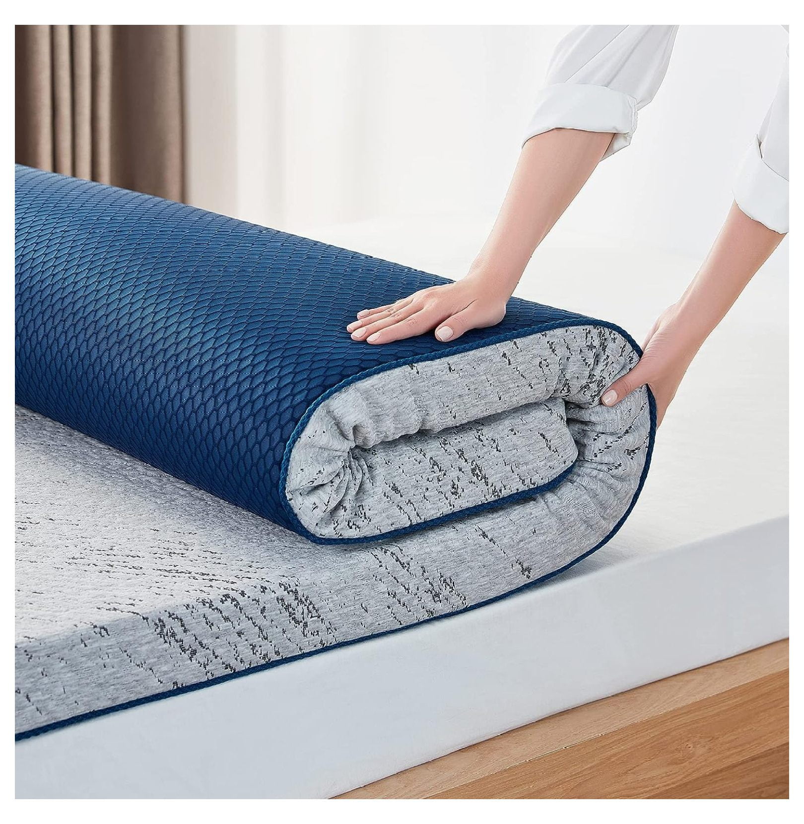 YOSITiuu Mattress Topper Queen Gel Infused Memory Foam Mattress Topper