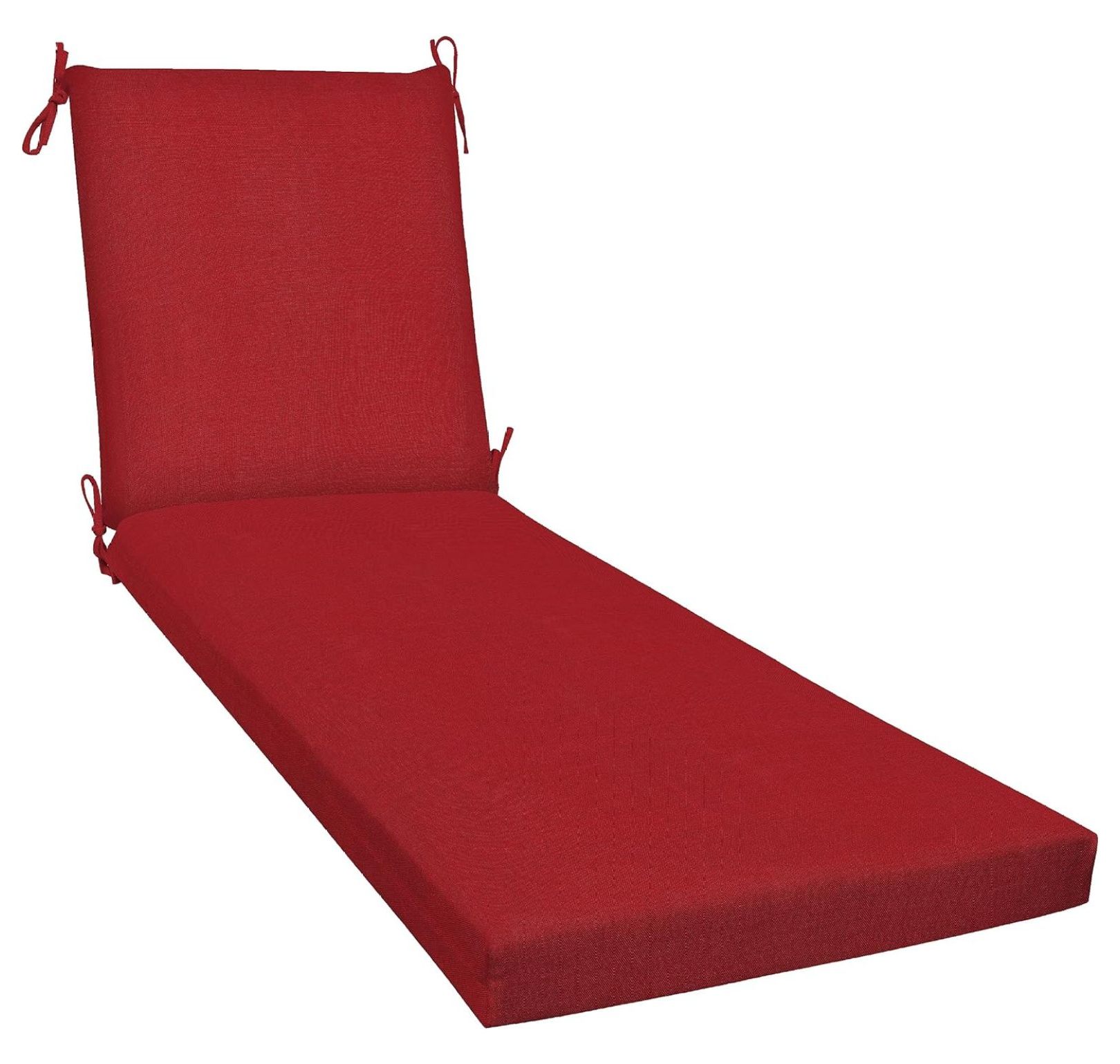 YOSITiuu Outdoor Textured Solid Red Chaise Lounge Cushion: Recycled