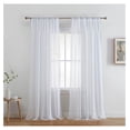 thumbnail image 1 of YOSITiuu Penelope Faux Linen Textured Semi Sheer Privacy Sun Light Filtering Transparent Window Pocket Hole Thick Curtains Drapery Panels for Bedroom & Living Room, 2 Panels (54 W x 63 L, White), 1 of 9