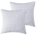 thumbnail image 1 of YOSITiuu - Pisa Euro Sham Set of 2- Two Pillow Shams 26x26 - Grey, White- Cotton, 1 of 3