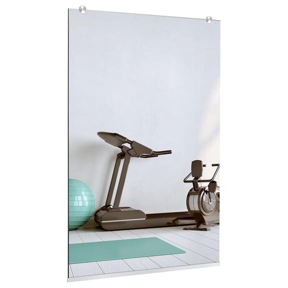 YOSITiuu Wall Mirror Kit for Gym and Dance Studio 47.5 x 31.5 Inches with Safety Backing 1/4" Thick with Flat Edge Full Length Mirror for Home