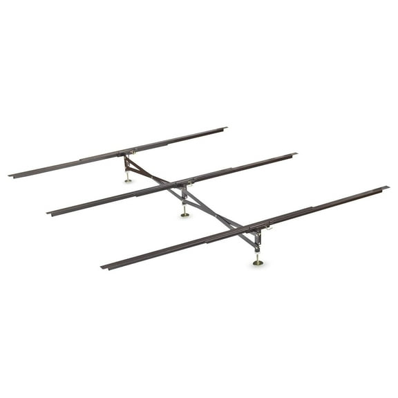 YOSITiuu X-Support Bed Frame Support System, GS-3 XS Model - 3 Cross Rails and 3 Legs - Strong Center Support Base for Full, Queen and King Mattress, Box , and Bed