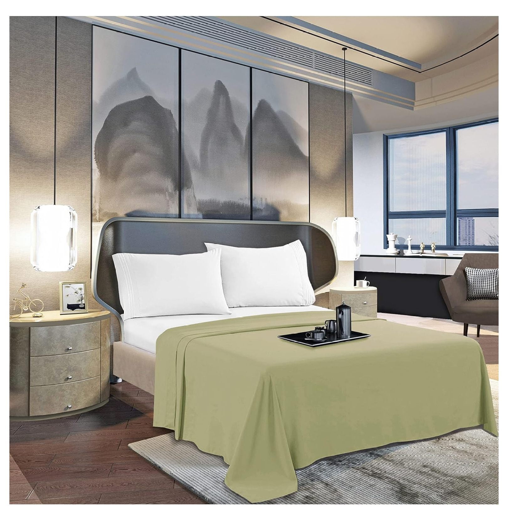 YOSITiuu XL Flat Sheet Hotel Luxury 1800 Premier Cooling Bedding