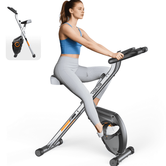 YOSUDA Folding Exercise Bike, Indoor Home Stationary Bike Workout 270LB Capacity