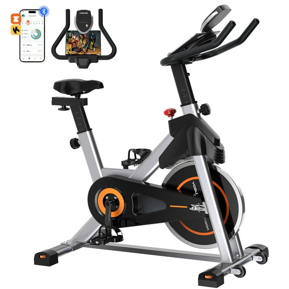 YOSUDA Exercise Bike Magnetic Stationary Indoor Cycling Bike for Home 330 Lbs Weight Capacity, Comfortable Seat Cushion and Bluetooth
