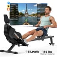 thumbnail image 1 of YOSUDA Magnetic Rowing Machine 350lbs Weight Capacity, Foldable Rower for Home Use with 16-Level Max 115lbs Adjustable Resistance and Bluetooth, Tablet Holder, 1 of 7