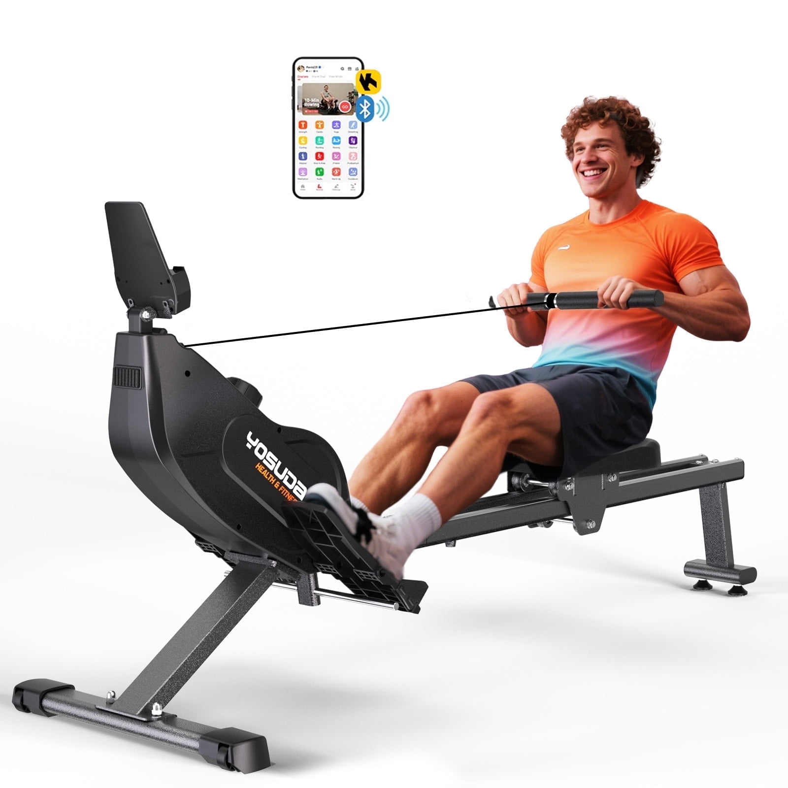 YOSUDA Magnetic Rowing Machine 350 LB Weight Capacity , Foldable Rower ...