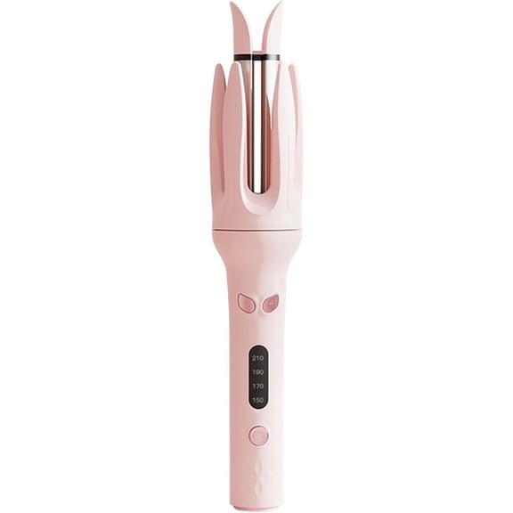 YOSUOPOC Automatic Hair Curler, Auto Rotating Curling Iron with 4 Adjustable Temperatures & Negative Ions, Pink Anti-Scald Styling Wand for Curls and Waves