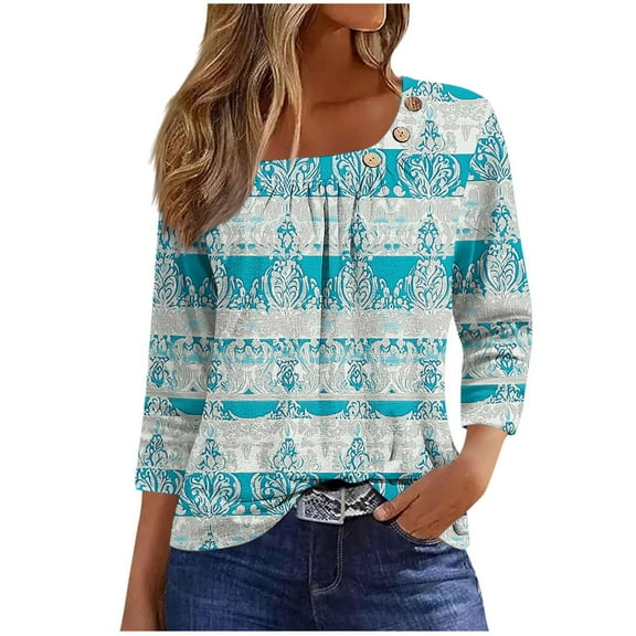 Fatuov Plus Size Tops for Women Under $5 Short Sleeve Crew Neck Blouses Dressy Casual Tops T-shirts for Summer Beach Party